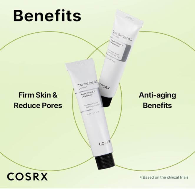 COSRX The Retinol 0.3 Cream – Key Benefits | SunSkincare