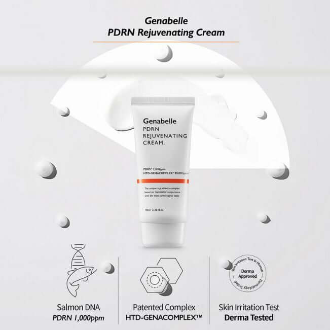 Genabelle PDRN Rejuvenating Cream – Salmon DNA, Ceramide, Peptides, Cica and Hyaluronic Acid | SunSkincare