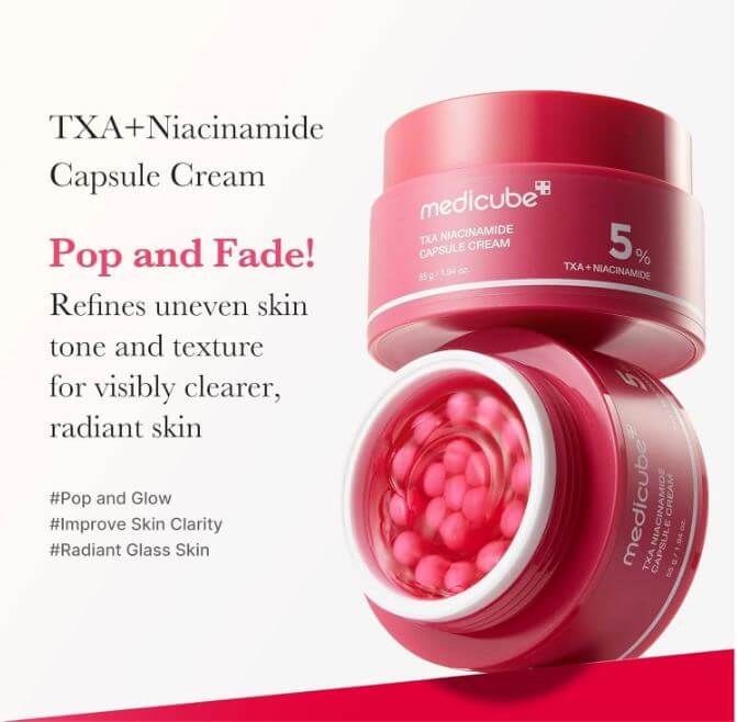 Medicube TXA Niacinamide Capsule Cream – Skin Benefits | SunSkincare