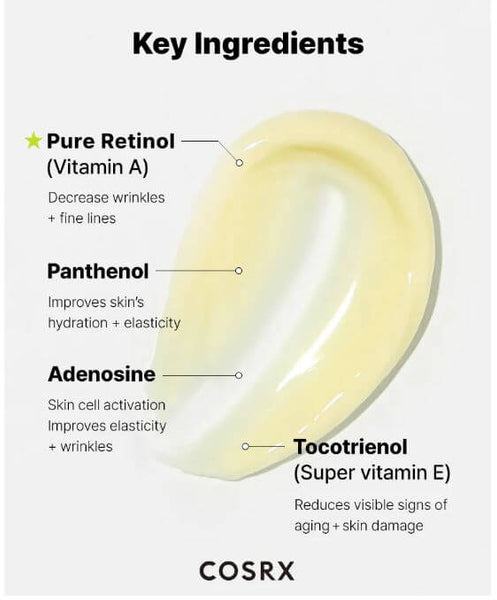 COSRX The Retinol 0.1 Cream - Restore skin elasticity & Smooth Skin Texture | COSRX Canada | SunSkincare