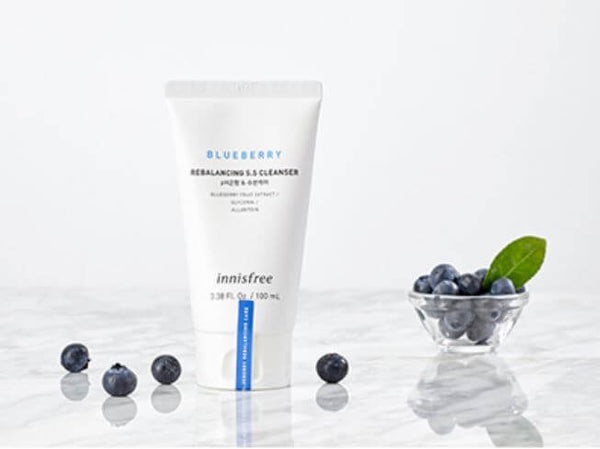Innisfree Blueberry Rebalancing 5.5 Cleanser – w/ Anti-oxidant blueberry | Innisfree Canada | SunSkincare