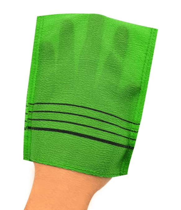 Korean exfoliating scrub bath washcloth | For smooth, soft & silky skin and refreshing sensation | SunSkincare