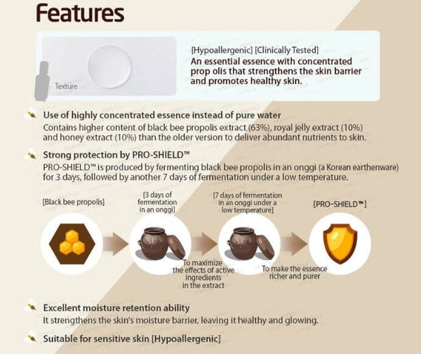 SKINFOOD Royal Honey Propolis Enrich Essence | Propolis, Royal Jelly and Honey - anti-acne and anti-inflammatory | SunSkincare