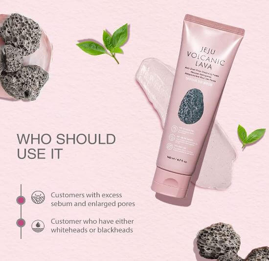 THE FACE SHOP Online Canada | THE FACE SHOP Jeju Volcanic Lava Anti-Dust Pore-Cleansing Foam | SunSkincare