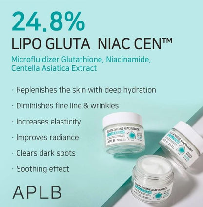 APLB Glutathione Niacinamide Facial Cream | Increase Skin Elasticity, Clear Dark Spots | SunSkincare