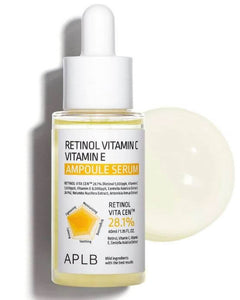 APLB Retinol Vitamin C Vitamin E Ampoule Serum – Brightening, Anti-Aging, Hydrating | SunSkincare