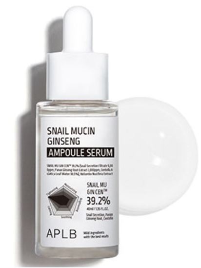 APLB Snail Mucin Ginseng Ampoule Serum - Tackle Signs of Aging & Deliver a Dewy, Glowing Complexion | SunSkincare