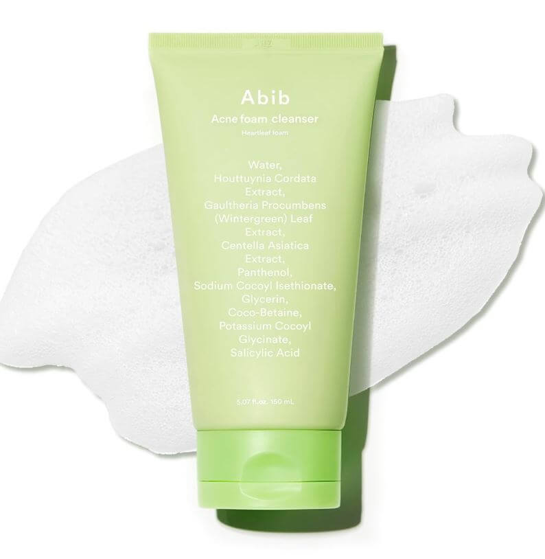 Abib Acne Foam Cleanser Heartleaf Foam – Target Acne-Prone Skin, Non-Stripping | SunSkincare