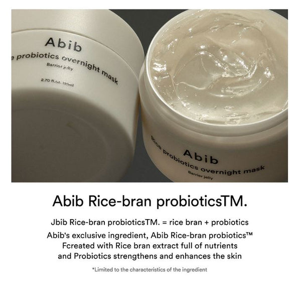 Abib Rice Probiotics Overnight Mask Barrier Jelly – For Sensitive Skin | SunSkincare