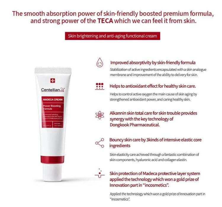 Centellian24 Madeca Cream Power Boosting Formula – Skin Benefits | SunSkincare