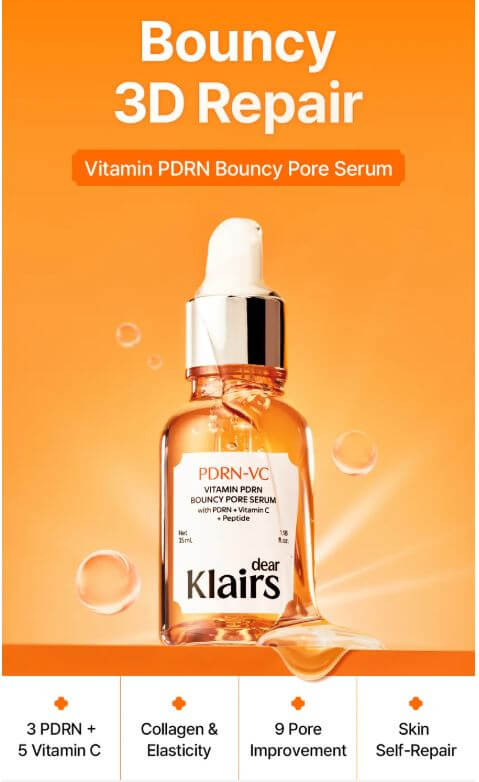 Klairs Vitamin PDRN Bouncy Pore Serum Canada – Skin Benefits: Pore, Firm, Glow | SunSkincare