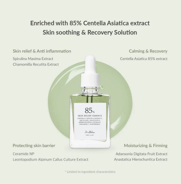 Dr.Althea Skin Relief Essence – 85% Cica to Calm Redness & Soothe Irritation | SunSkincare