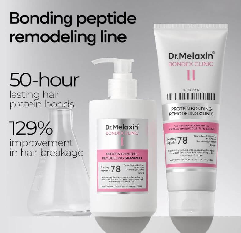 Dr. Melaxin Bonding Peptide Remodeling Line – Shampoo & Treatment | SunSkincare