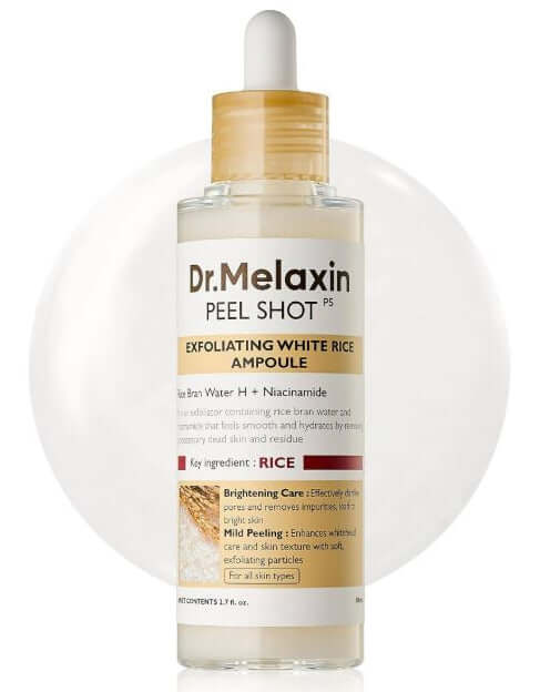Dr.Melaxin Peel Shot Exfoliating White Rice Ampoule | Dr.Melaxin Canada | SunSkincare