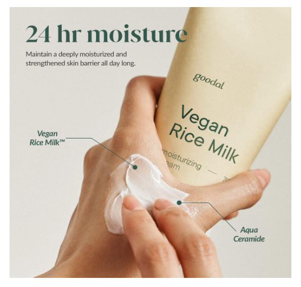 Goodal Vegan Rice Milk Moisturizing Cream – Creamy Texture, Not Greasy | SunSkincare