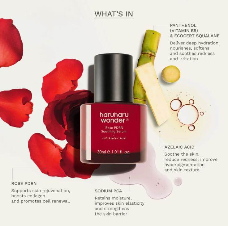 Haruharu Wonder Rose PDRN Soothing Serum – Key Ingredients and Benefits | SunSkincare
