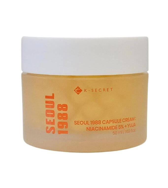 K-SECRET SEOUL 1988 Capsule Cream: Niacinamide 5% Yuja – For Dry, Dull, Uneven Skin Tone | SunSkincare