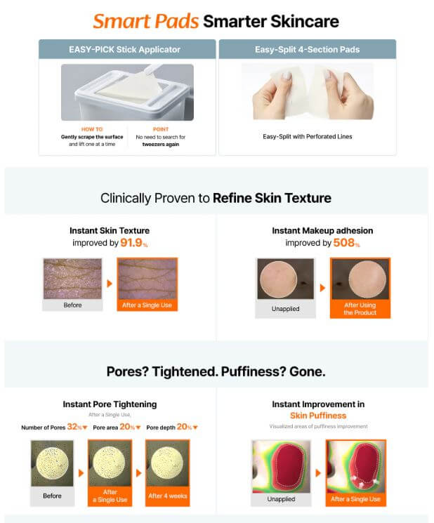 Klairs Freshly Juiced Vitamin Skin Prep Pads – Makeup Last Longer, Tightened Pores | SunSkincare