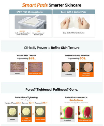 Klairs Freshly Juiced Vitamin Skin Prep Pads – Makeup Last Longer, Tightened Pores | SunSkincare