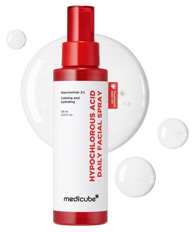 Medicube Hypochlorous Acid Daily Facial Spray – Gentle Facial Mist to Soothe & Purify Acne-Prone Skin | SunSkincare