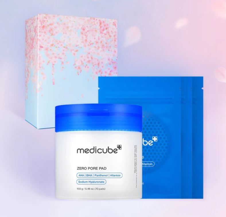 Medicube Zero Pore Pad 2.0 Pink Blossom Edition Canada - Exfoliating Toner Pads with AHA & BHA | SunSkincare 
