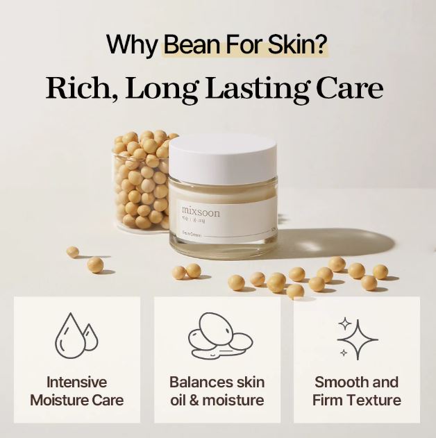 Mixsoon Bean Cream - For Smooth, Radiant, Balanced Skin | SunSkincare