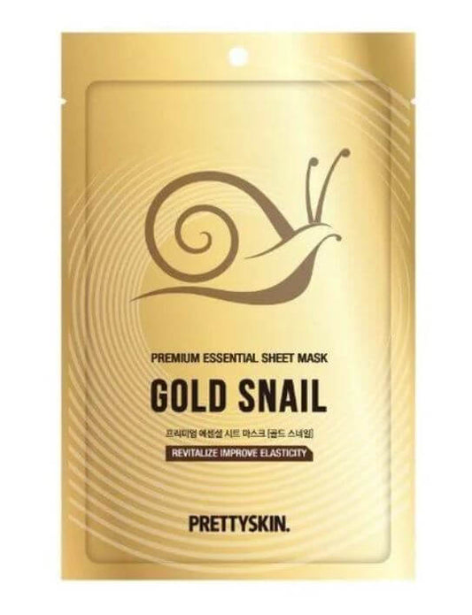 PRETTYSKIN Premium Essential Sheet Mask Gold Snail - Hydrating Sheet Mask for Firm Skin | SunSkincare