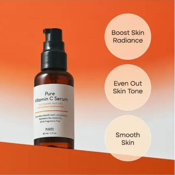PURITO Vitamin C Serum - brighten complexion, diminish sun damage, and improve skin elasticity | SunSkincare
