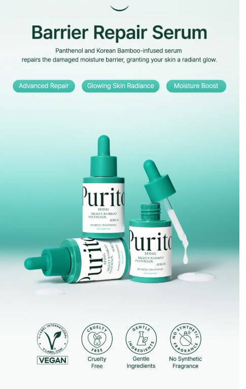 Purito Mighty Bamboo Panthenol Serum - Barrier Repair Serum | SunSkincare
