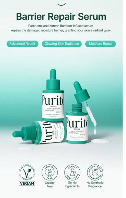 Purito Mighty Bamboo Panthenol Serum - Barrier Repair Serum | SunSkincare