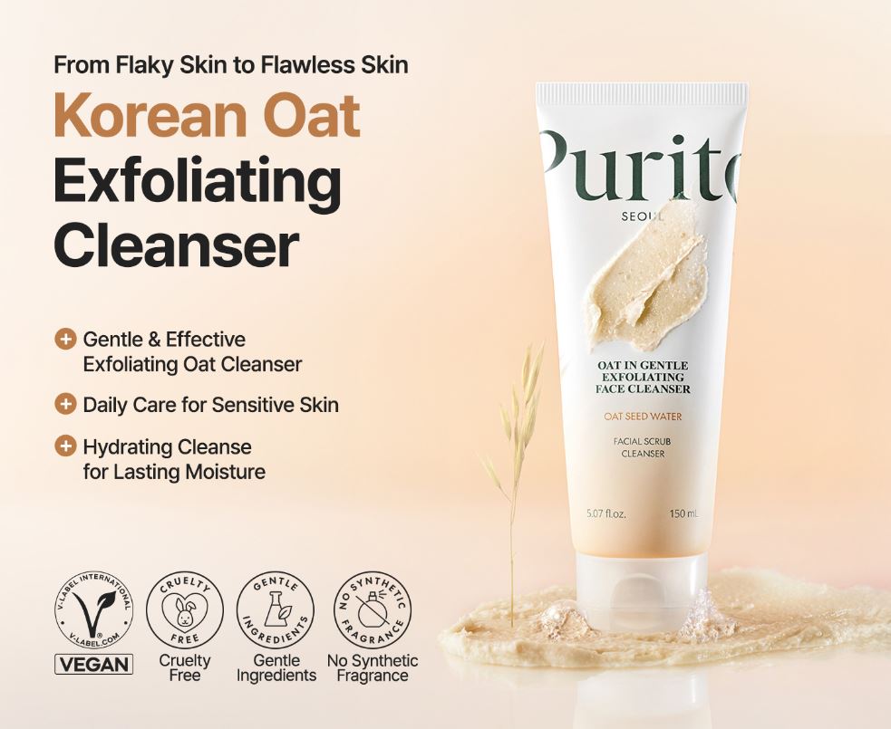 Purito Oat In Gentle Exfoliating Face Cleanser – Key Benefits | SunSkincare