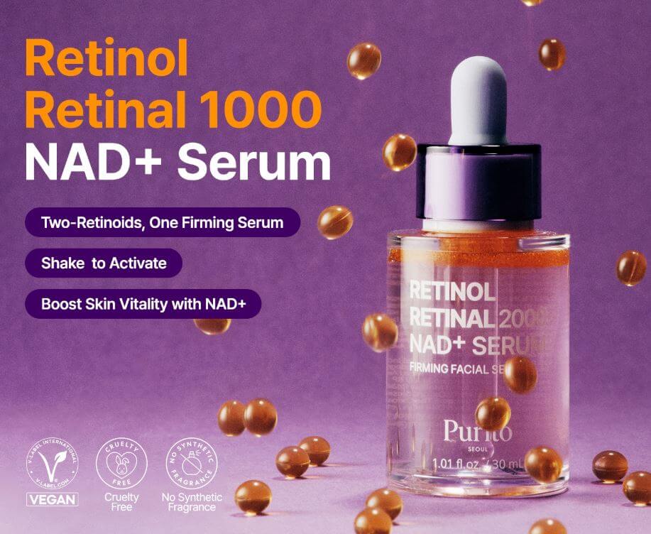 Purito Retinol Retinal 2000 NAD+ Serum Canada – Boost Skin Vitality | SunSkincare