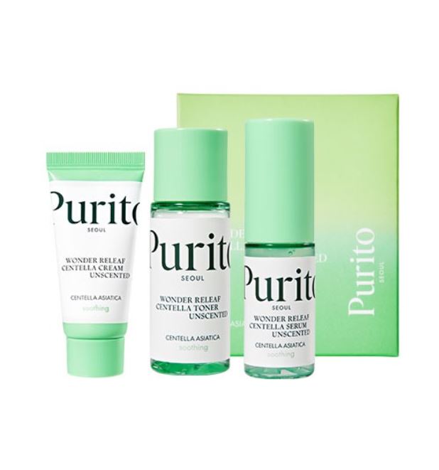 Purito SEOUL Wonder Releaf Centella Mini Kit Unscented – Calm Irritated Skin | SunSkincare