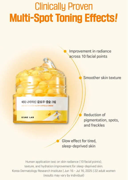 ROUND LAB Vita Capsule Cream – Glow Boosting Capsule Gel Cream for Uneven Skin Tone & Texture | SunSkincare