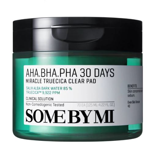 SOME BY MI - AHA, BHA, PHA 30 Days Miracle Truecica Clear Pad - Soothing Cica Pads for Clearer, Balanced Skin | SunSkincare