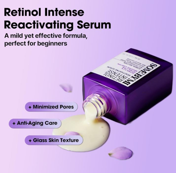 SOME BY MI Retinol Intense Reactivating Serum – Improve Skin Texture, Blemishes, Pores, Firmness | SunSkincare
