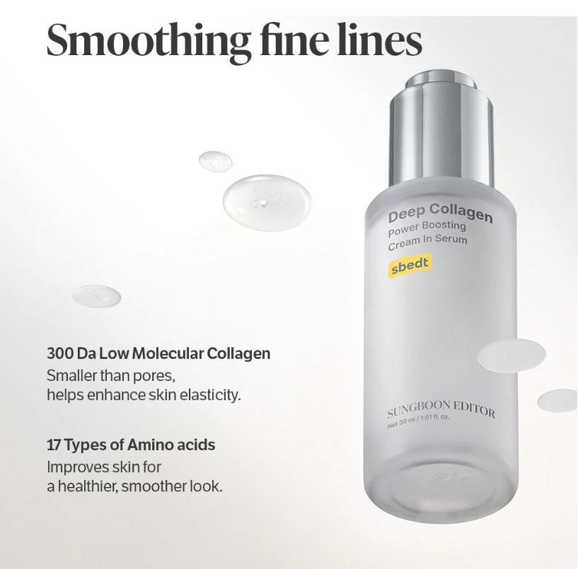SUNGBOON EDITOR Canada | Deep Collagen Power Boosting Cream In Serum – Volufiline & Ultra-Low Molecular Collagen | SunSkincare