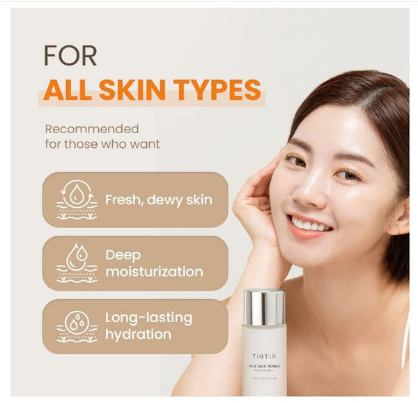 TIRTIR Milk Skin Toner – For All Skin Types, Including Sensitive Skin | SunSkincare 