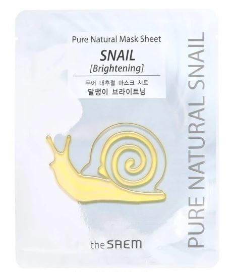 the SAEM Pure Natural Mask Sheet Snail [Brightening] | the SAEM Canada | SunSkincare