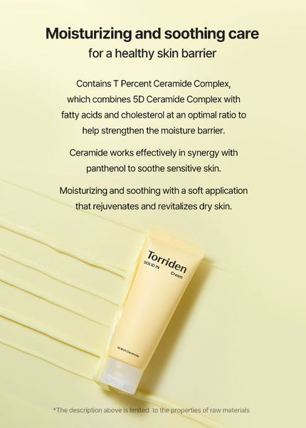 Torriden SOLID IN Ceramide Cream – Your Ultimate Solution for Hydration and Skin Protection | SunSkincare