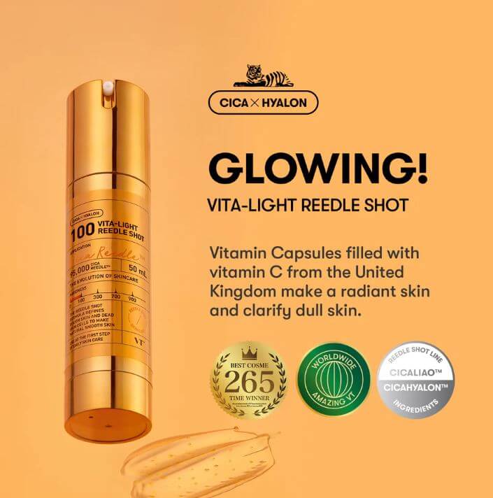 VT Reedle Shot Vitamin C: Vita-Light Reedle Shot 100 for Overnight Glow | VT Canada | SunSkincare
