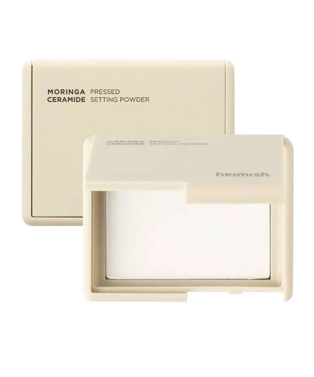 heimish Moringa Ceramide Pressed Setting Powder – Oil Control, Natural Matte Finish | SunSkincare