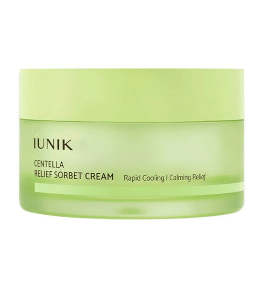 iUNIK Centella Relief Sorbet Cream - Lightweight Cooling Moisturizer with Centella | SunSkincare