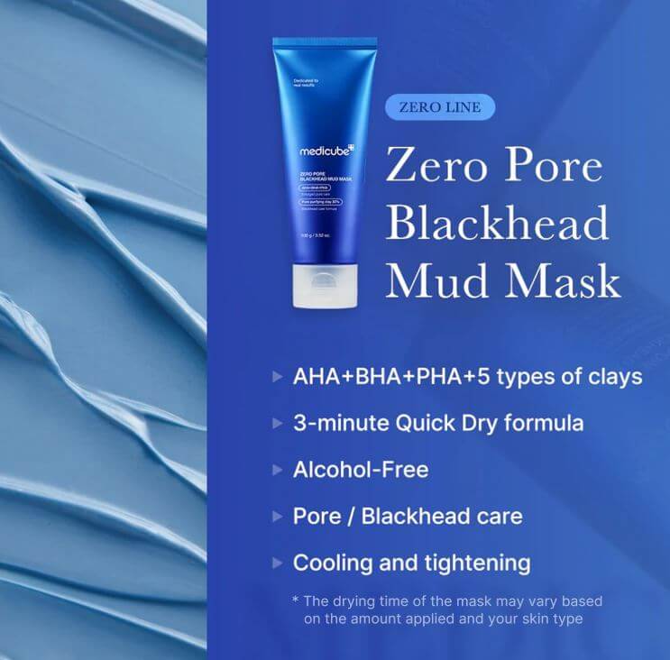 medicube Zero Pore Blackhead Mud Mask – Key ingredients & Benefits Pore Care | SunSkincare