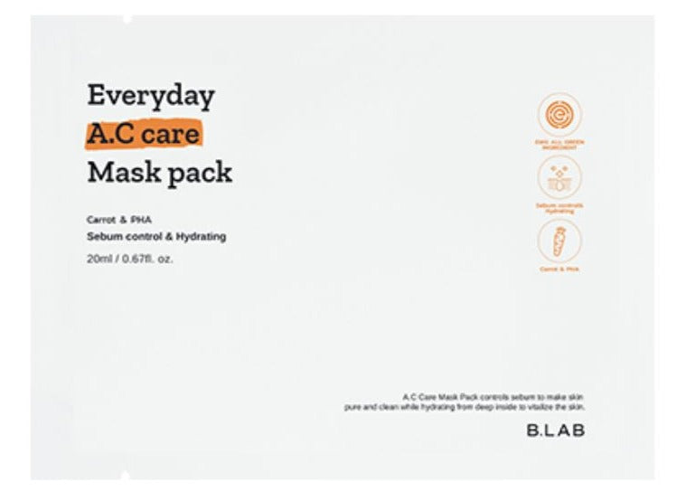 B_LAB Everyday A.C Care Mask - Sebum Control & Hydrating | SunSkincare