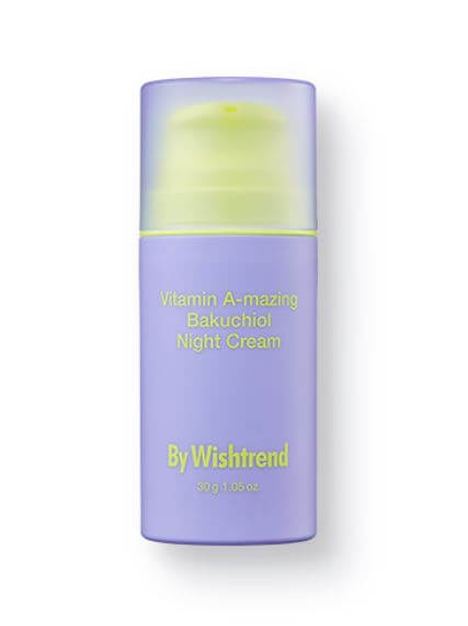 By Wishtrend Vitamin A-mazing Bakuchiol Night Cream - Improves wrinkles and signs of aging without irritation | SunSkincare