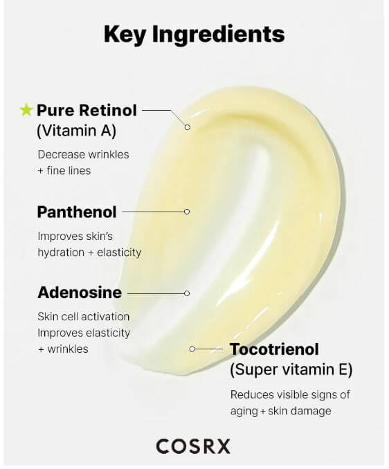 COSRX The Retinol 0.1 Cream - Restore skin elasticity & Smooth Skin Texture | COSRX Canada | SunSkincare