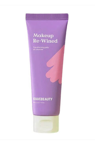 KRAVE BEAUTY Makeup Re-Wined - Jelly oil-based cleanser to remove makeup, sunscreen, and impurities | SunSkincare