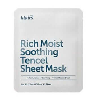 Klairs Canada | Klairs Rich Moist Soothing Tencel Sheet Mask | SunSkincare