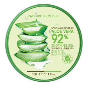 NATURE REPUBLIC - Soothing & Moisture Aloe Vera 92% Soothing Gel - Moisturize, soothe, and revitalize skin | SunSkincare